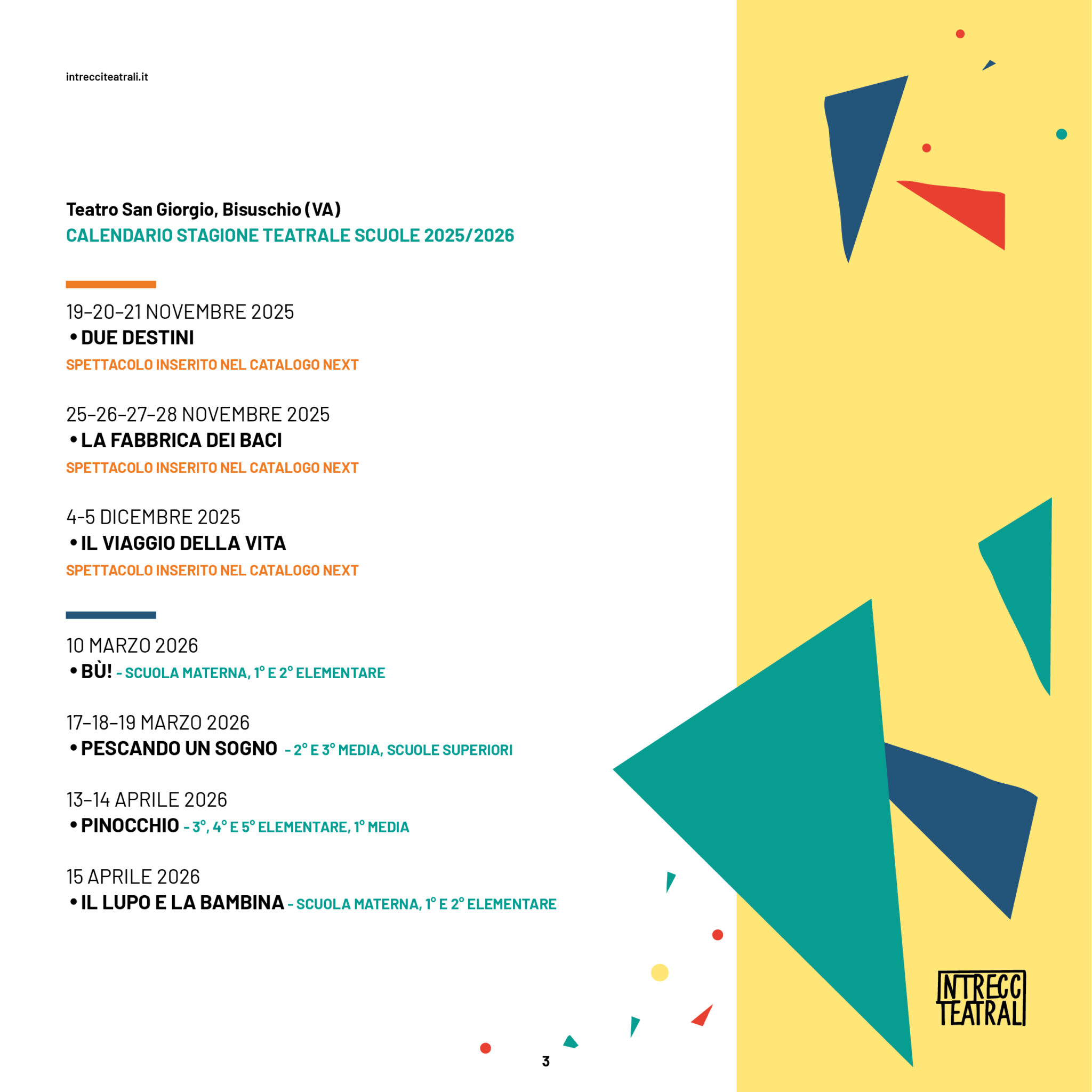 Stagione scuole 20253